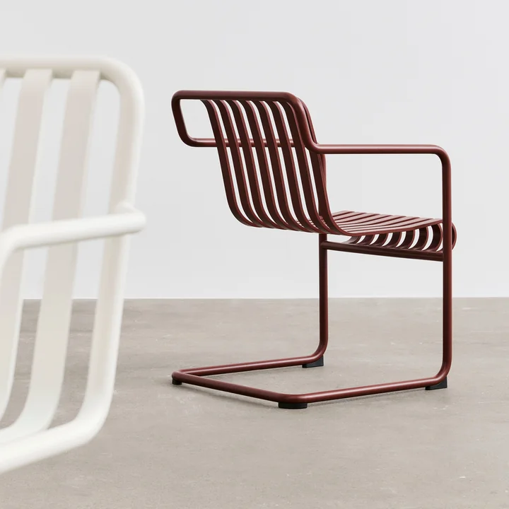 HAY - Palissade Cantilever Dining armchair, iron red