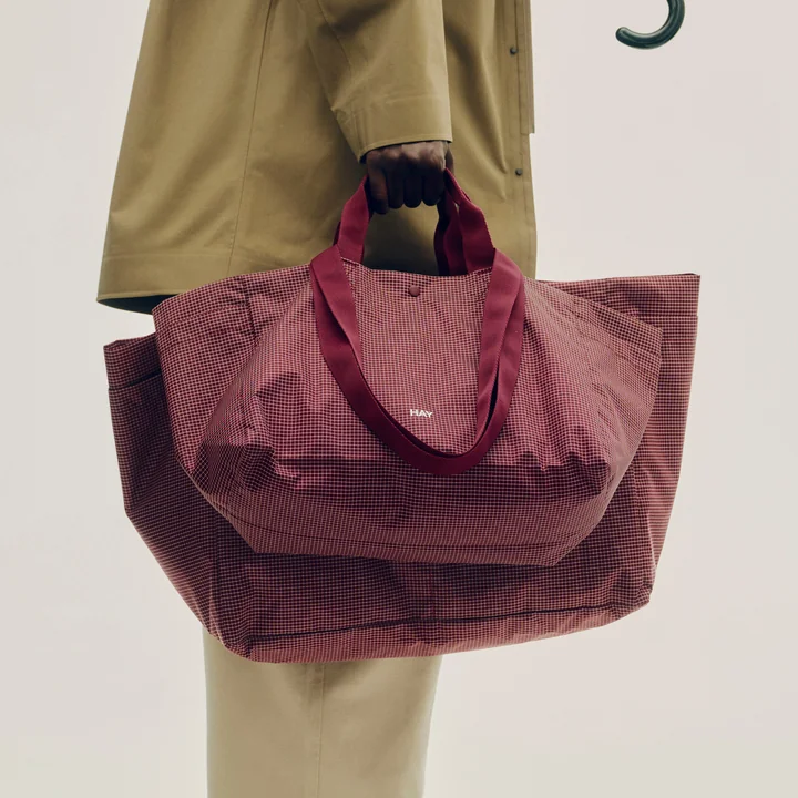 HAY - Grid Weekend Bags, burgundy