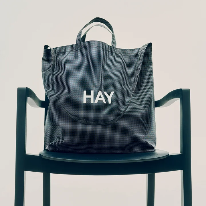 HAY - Grid Crossover Bag M, dark blue