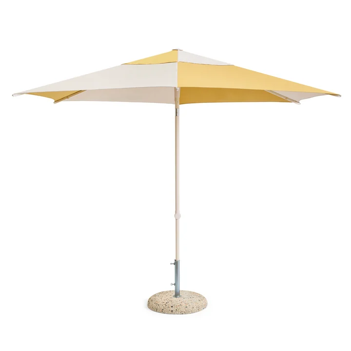 HAY - Terrazza Parasol, hexagonal, Ø 300 cm, off-white / ochre