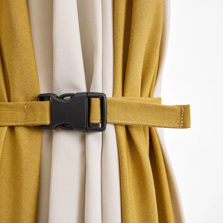 HAY - Terrazza Parasol, hexagonal, Ø 300 cm, off-white / ochre