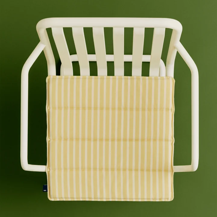HAY - Terrazza Seat cushion, thick stripes, yellow