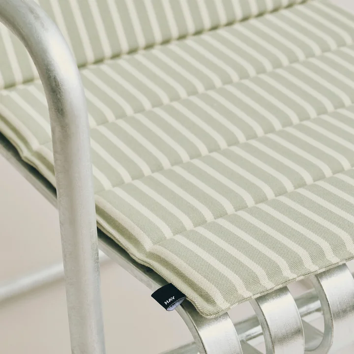 HAY - Terrazza Foldable seat cushion, thick stripes, gray