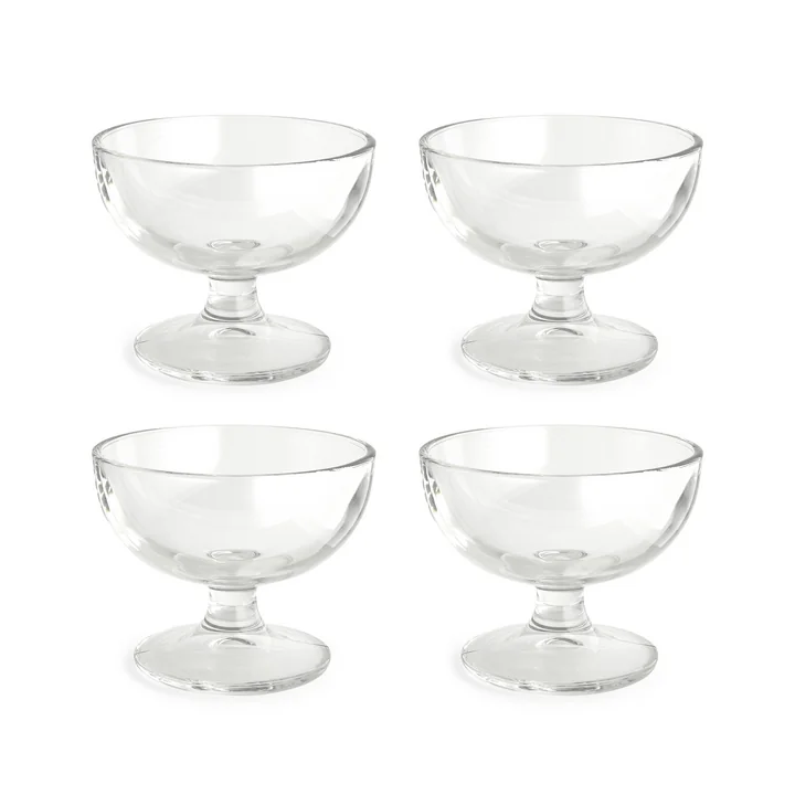 HAY - Glass dessert bowl, clear (set of 4)