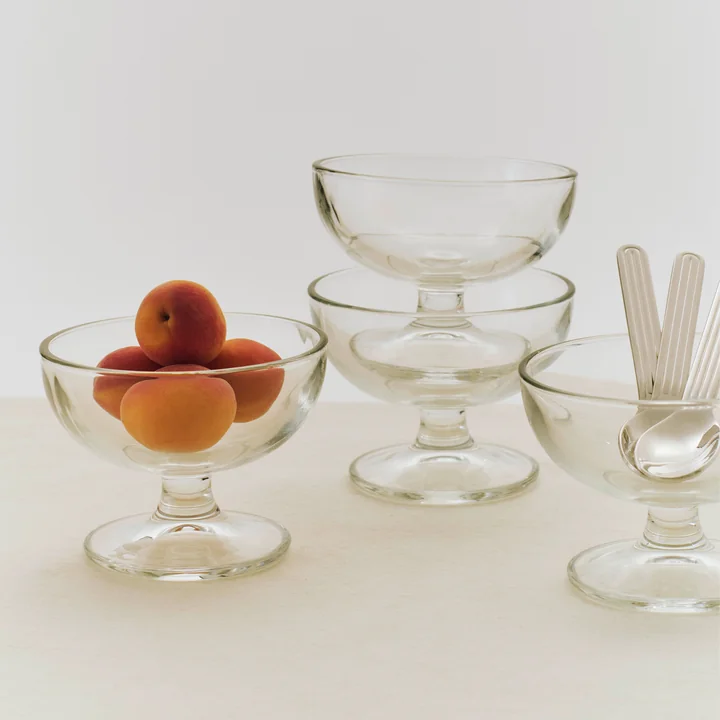 HAY - Glass dessert bowl, clear (set of 4)
