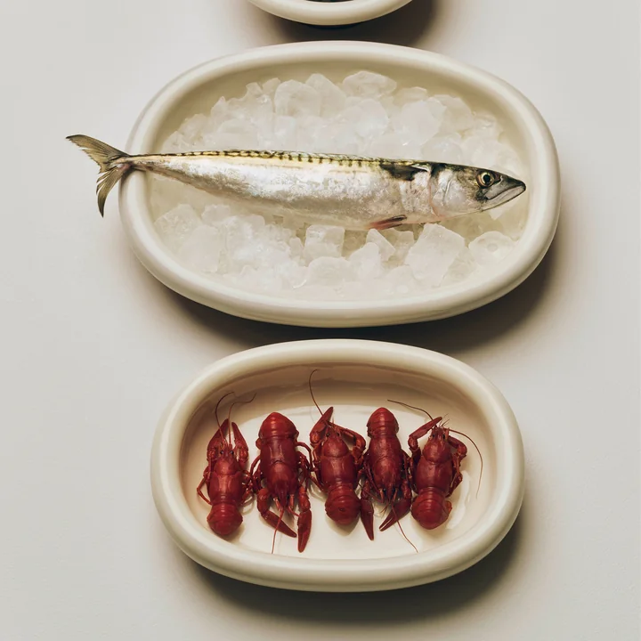 HAY - Barro Serving bowls oval, S and L, off-white