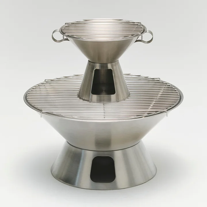 HAY - Outdoor Market Fire pit and grill, stainless steel