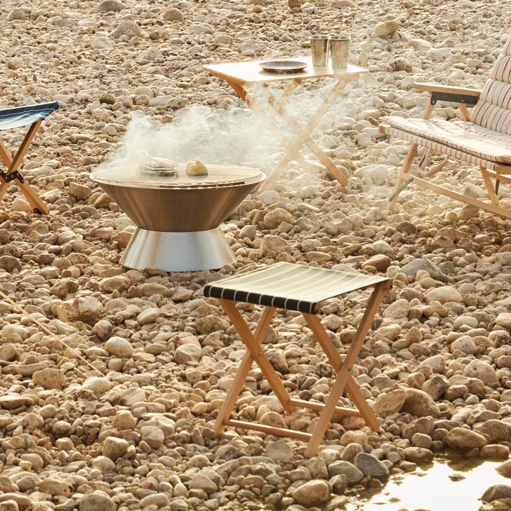 HAY - Outdoor Market Fireplace and folding stool