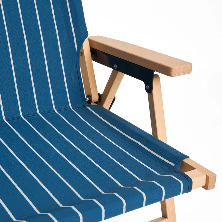 HAY - Outdoor Market Folding sofa, blue with beige stripes