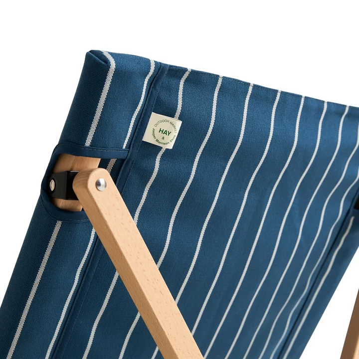HAY - Outdoor Market Folding chair, blue with beige stripes