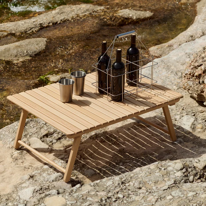 HAY - Outdoor Market Folding table L, natural