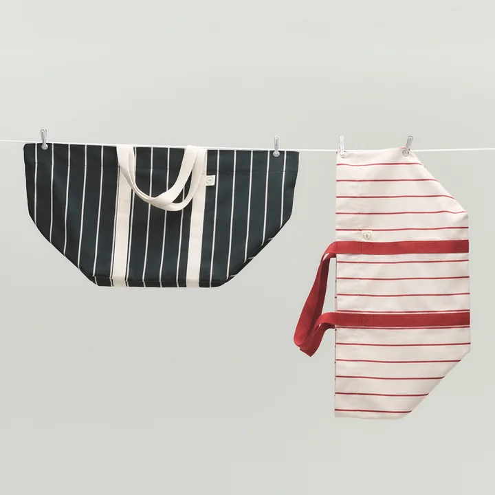 HAY - Outdoor Market Picnic bag M, beige and black