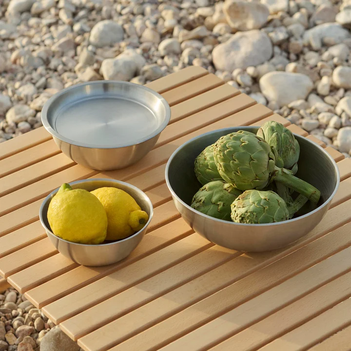 HAY - Outdoor Market Bowl with lid, stainless steel