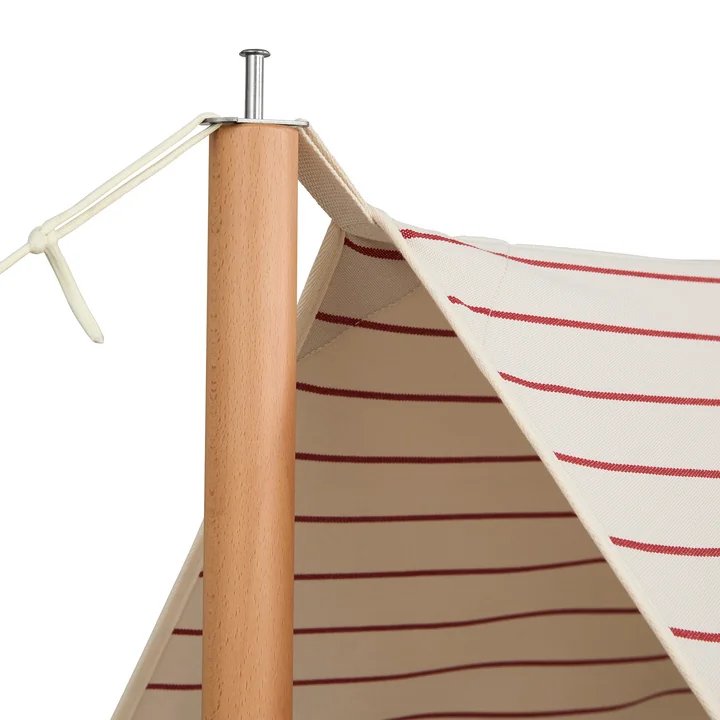 HAY - Outdoor Market Awning, beige with red stripes