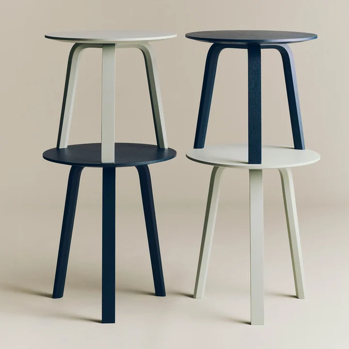 HAY - Bella Side tables, blue charcoal and eucalyptus