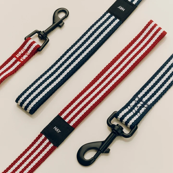 HAY - Dogs Dog leads, red / white and blue / white stripes