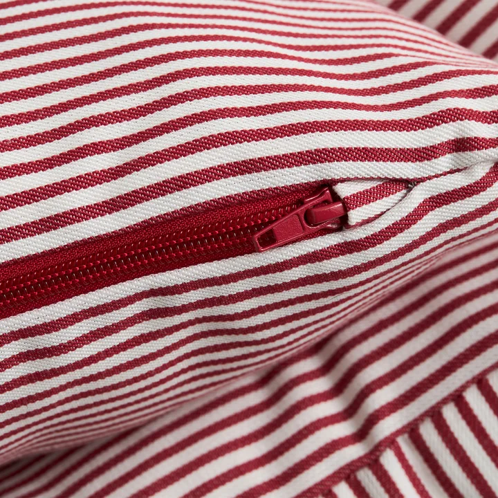 HAY - Dog bed, Zip, M, red / white stripes