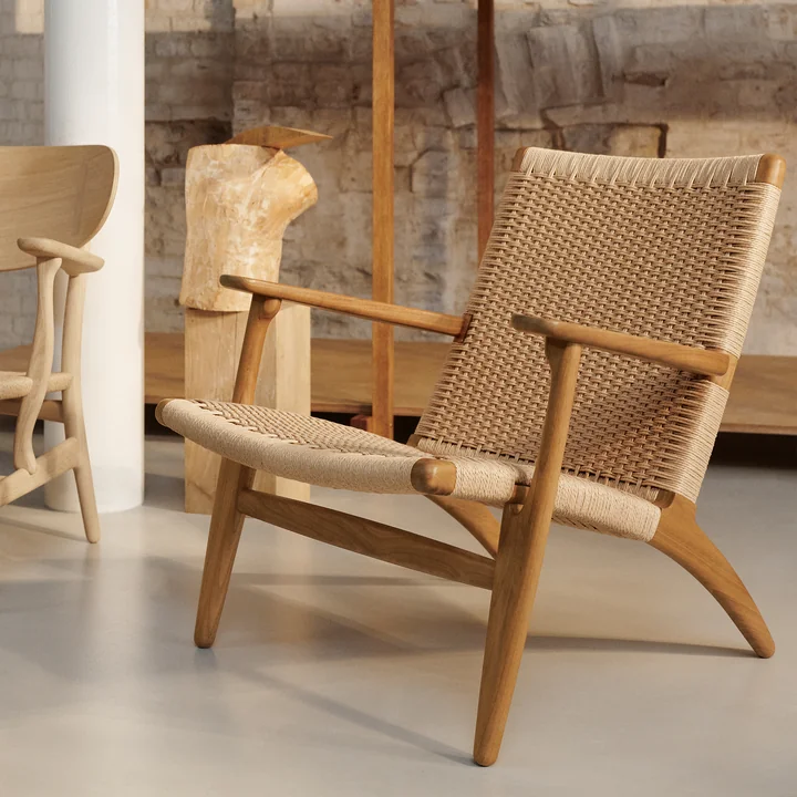 Carl Hansen - CH25 Armchair, oiled oak / natural wickerwork