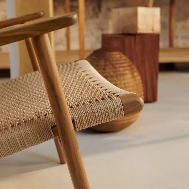 Carl Hansen - CH25 Armchair, oiled oak / natural wickerwork