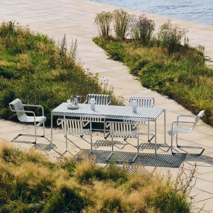 HAY - Palissade Table, rectangular, 220 x 90 cm, hot galvanised