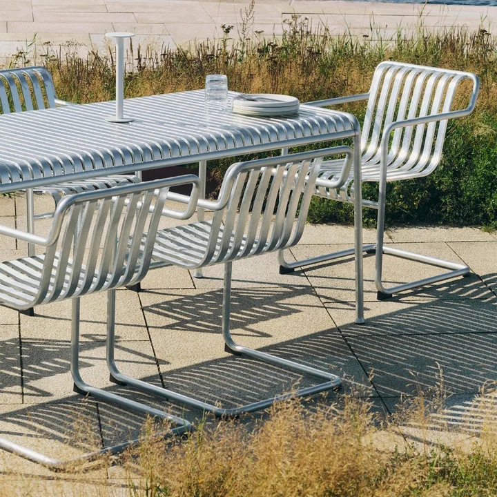 HAY - Palissade Table, rectangular, 220 x 90 cm, hot galvanised