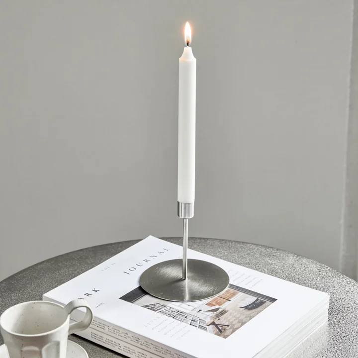 House Doctor - Anit candle holder, Ø 13 x H 12 cm, silver