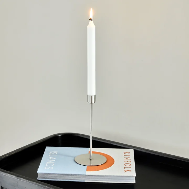 House Doctor - Anit candle holder, Ø 9.5 x H 20 cm, silver