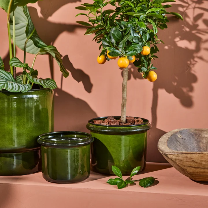 House Doctor - Hoop Flower pot, green (set of 2)