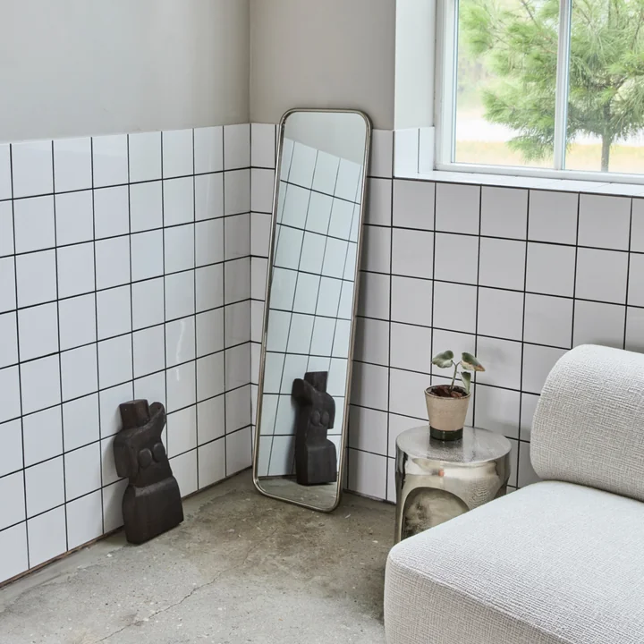 House Doctor - Mirror wall mirror, 35 x 130 cm, brushed silver