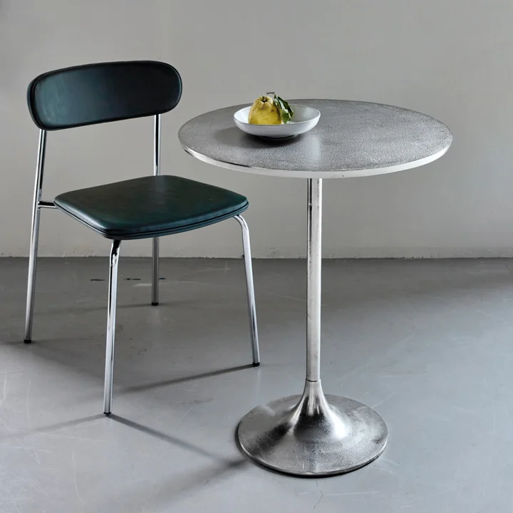 House Doctor - Pan Bistro table, H 75 x Ø 61 cm, silver