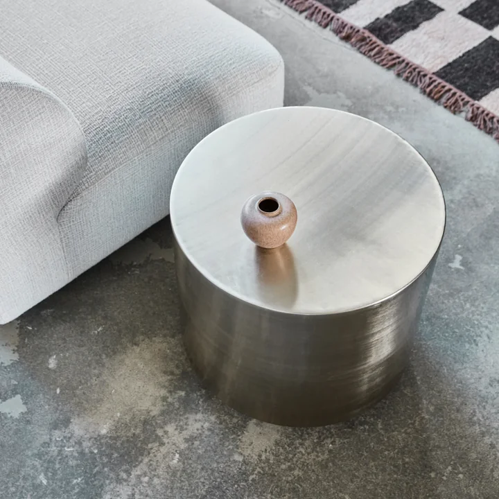 House Doctor - Step Side table, Ø 50 x H 45.7 cm, brushed silver