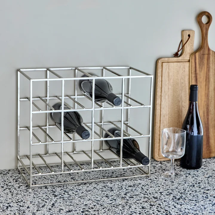 House Doctor - Wine rack for 12 bottles, silver