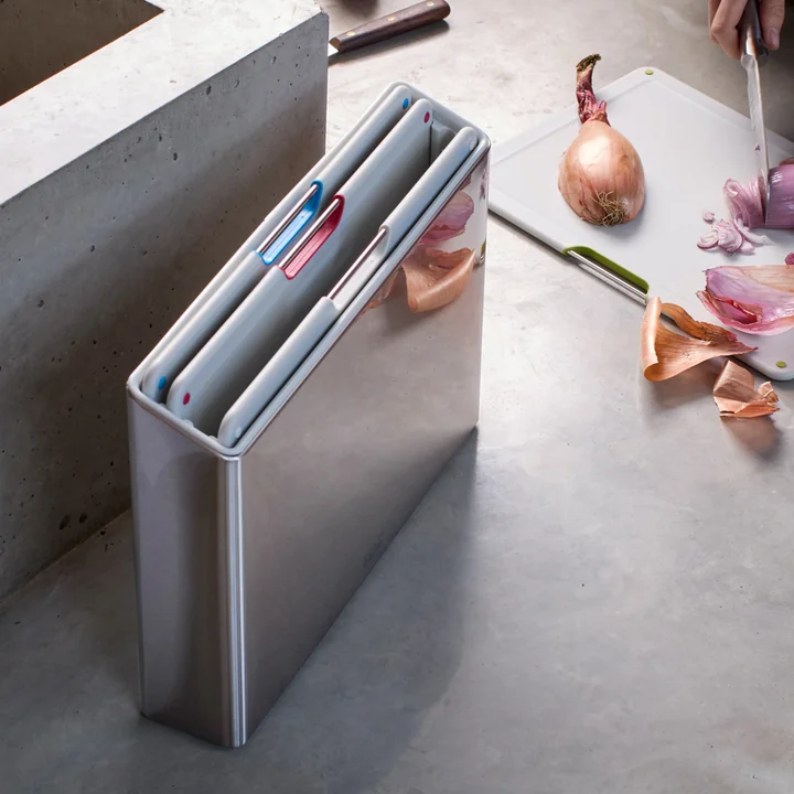 Joseph Joseph - Folio Steel chopping boards, stainless steel / light stone (4 pieces)