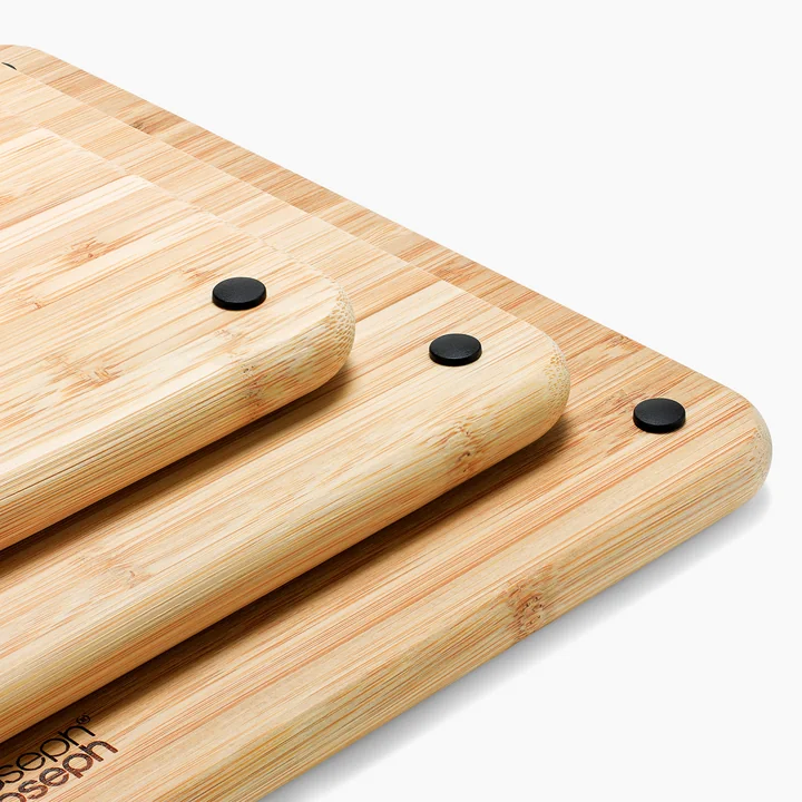 Joseph Joseph - Folio Steel chopping boards, bamboo / black (3 pieces)