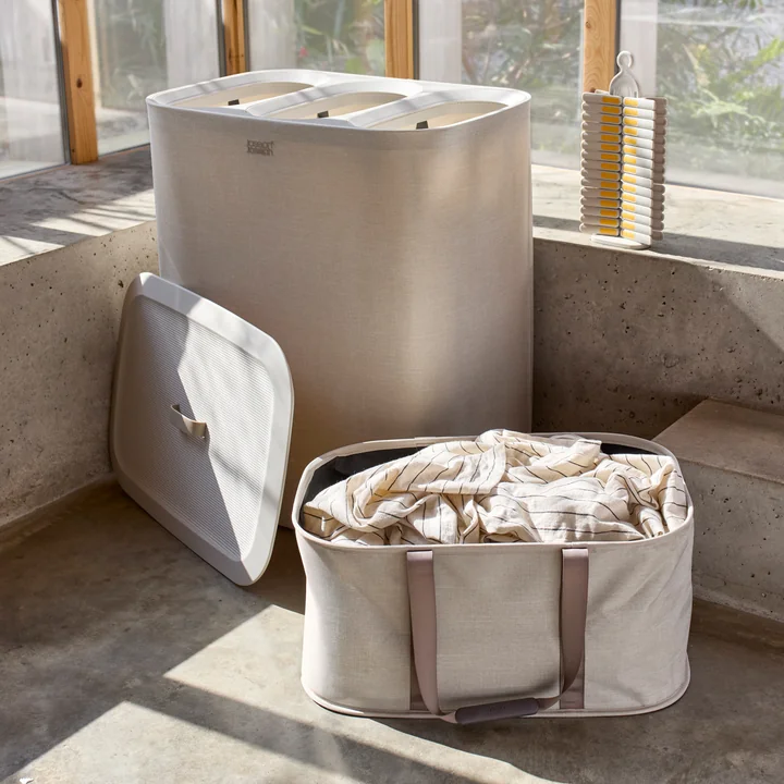 Joseph Joseph - Hold-All foldable laundry basket, ecru