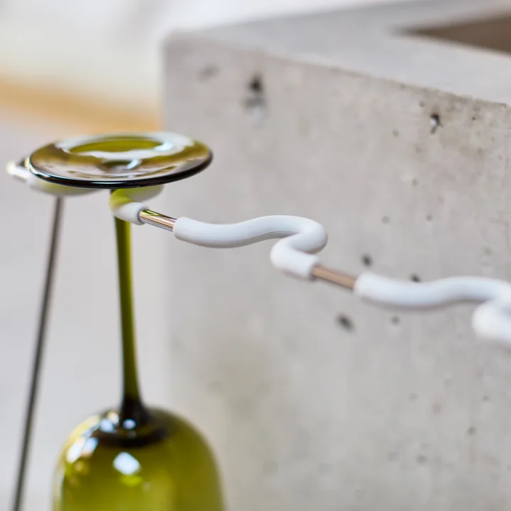 Joseph Joseph - DrySmart Draining rack for wine glasses, light stone