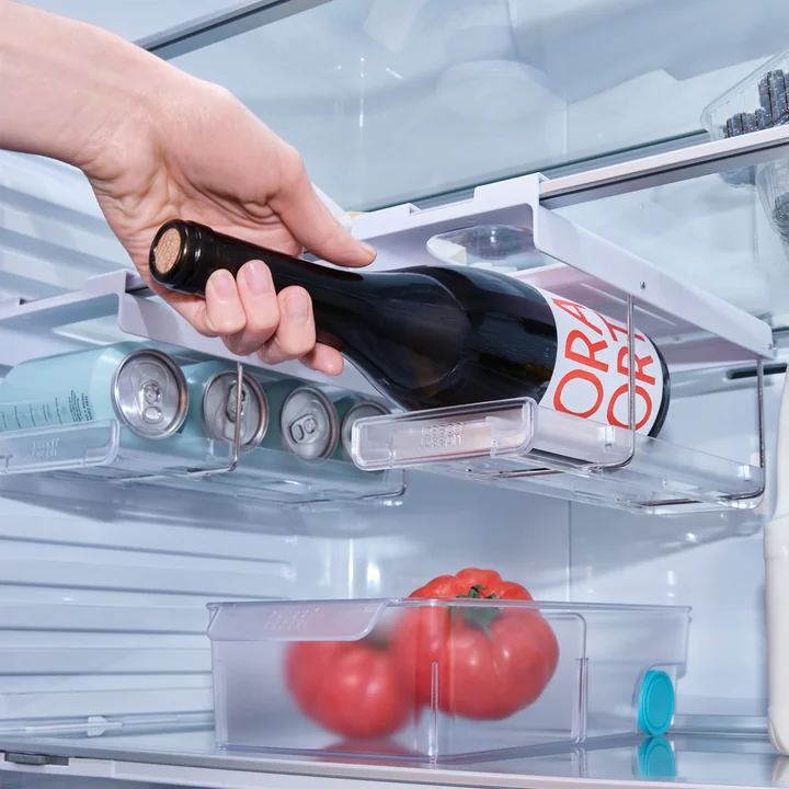 Joseph Joseph - FridgeStore Refrigerator bottom shelf holder for bottles, white