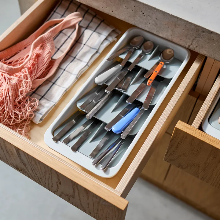 Joseph Joseph - DrawerStore Cutlery tray, large, light stone