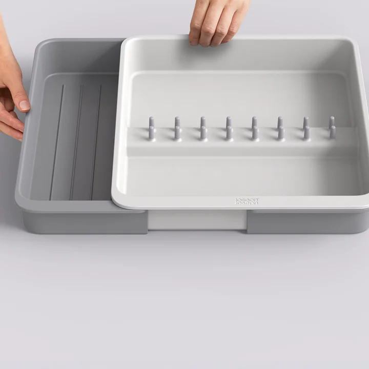 Joseph Joseph - DrawerStore Pull-out organizer (4 compartments), light stone