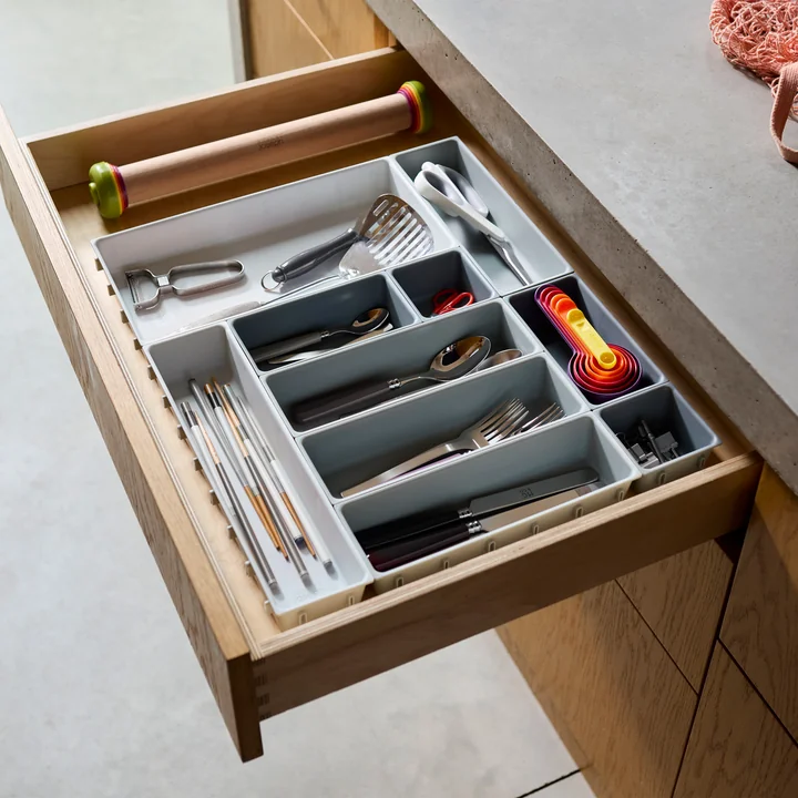 Joseph Joseph - Blox Drawer organizer set 10-piece, light stone