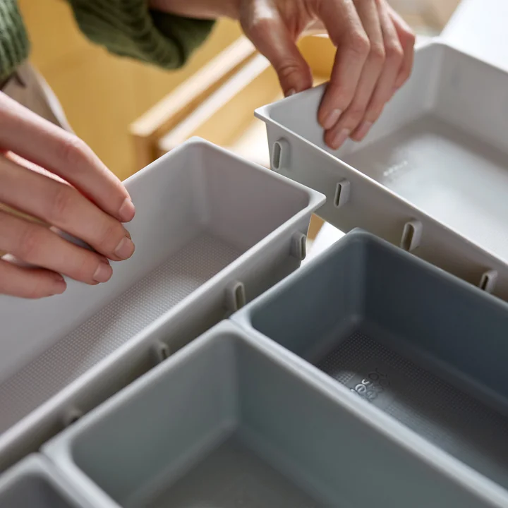 Joseph Joseph - Blox Drawer organizer set 10-piece, light stone