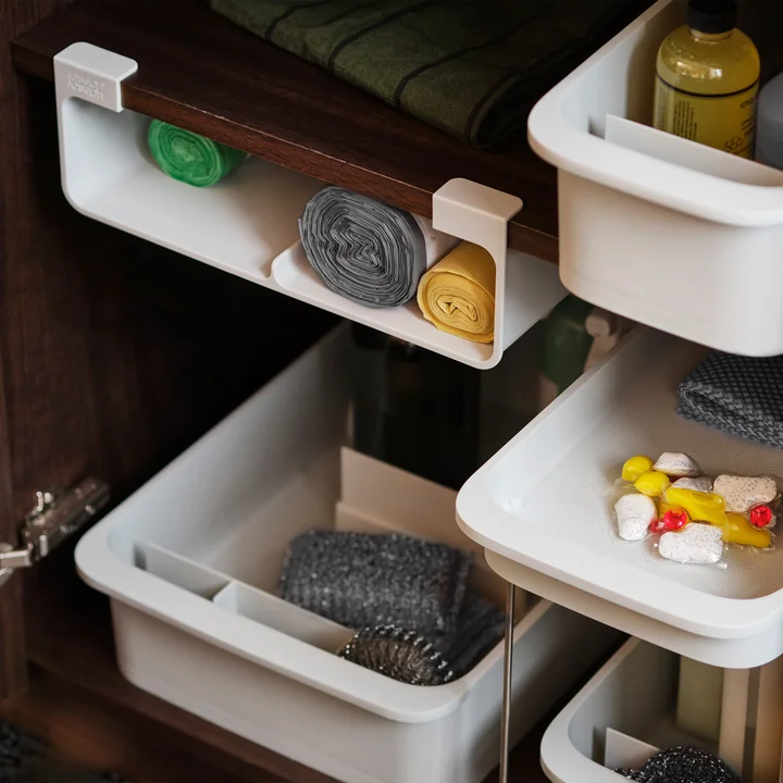 Joseph Joseph - CupboardStore Organizer for underside of shelf, large, light stone