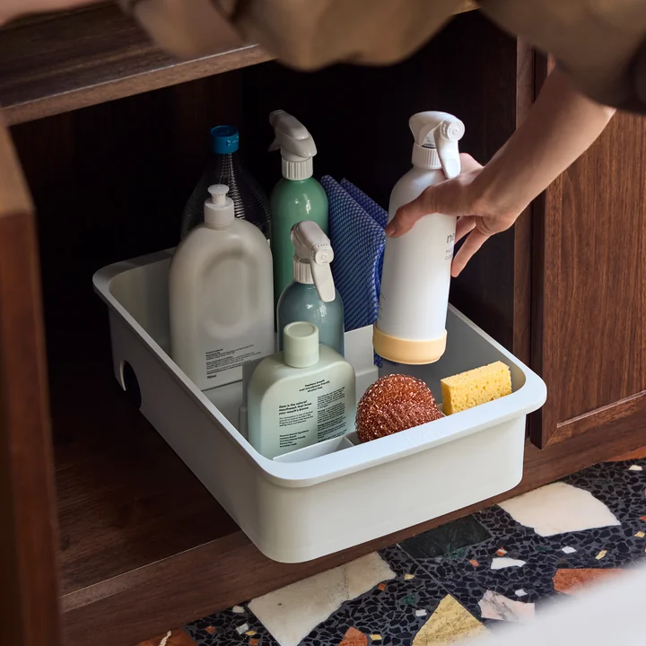 Joseph Joseph - CupboardStore Storage container with wheels, large, light stone