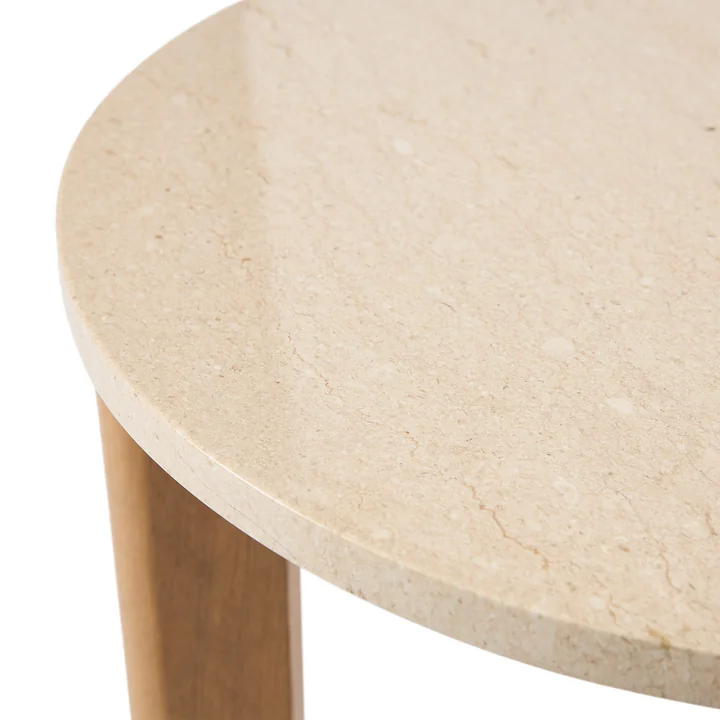 Andersen Furniture - Evoke Coffee table, Ø 55 cm, oak / marble