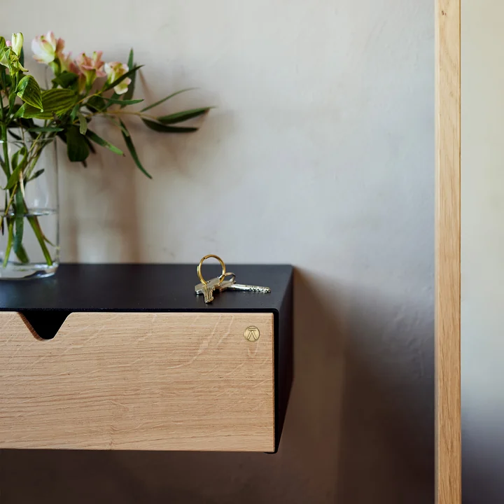 Andersen Furniture - Keep Wall shelf, oak, black