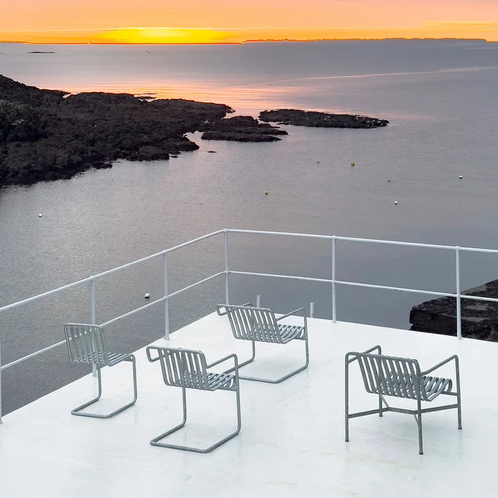 HAY - Palissade Cantilever Lounge Chair, Chair Low, Dining Armchair, Lounge Chair Low, hot galvanized