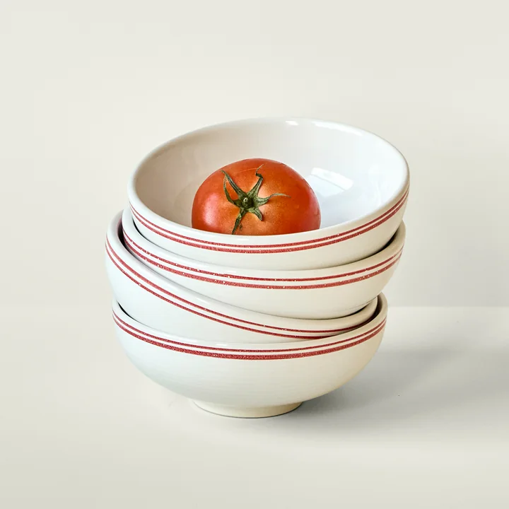 Nicolas Vahé - Bistro Bowl Ø15.5 cm, red / white