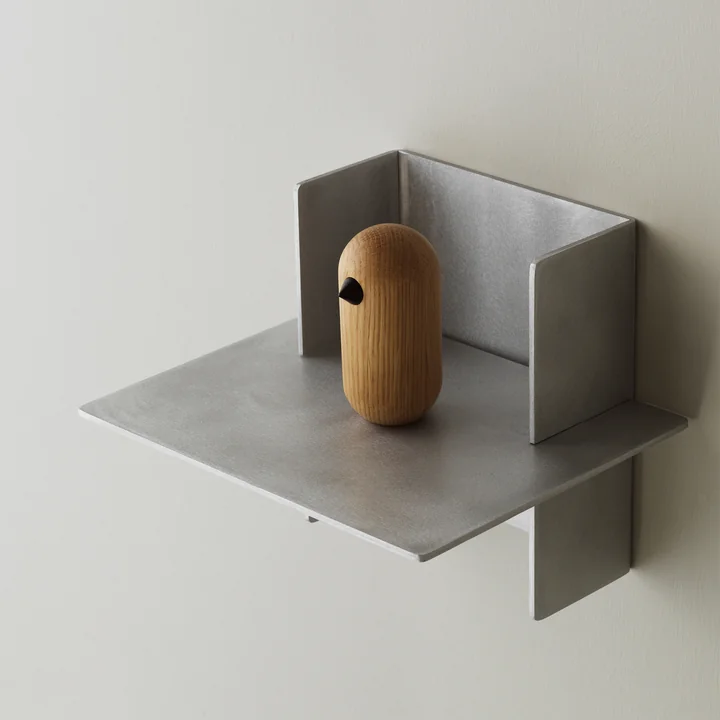 Normann Copenhagen - Alu Wall shelf, 25 cm, brushed aluminum