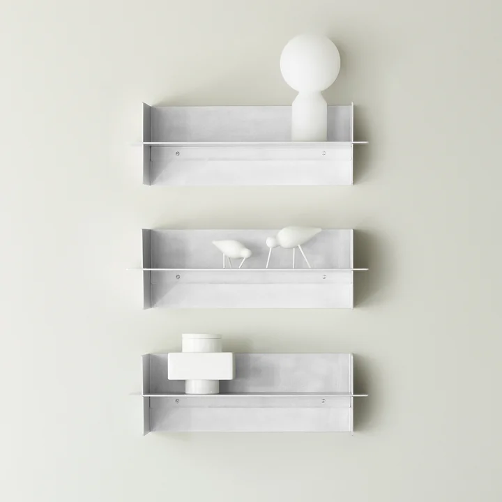 Normann Copenhagen - Alu Wall shelf, 60 cm, brushed aluminum