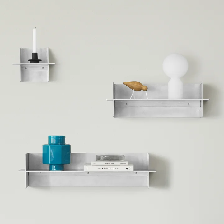 Normann Copenhagen - Alu Wall shelves, brushed aluminum